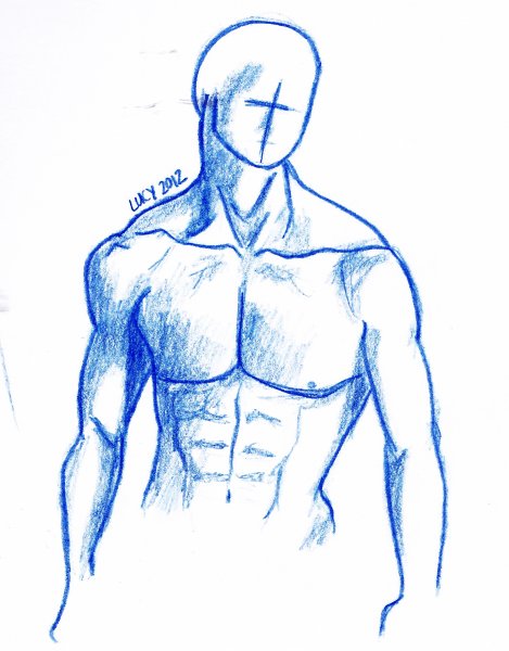 Накаченное тело для рисования