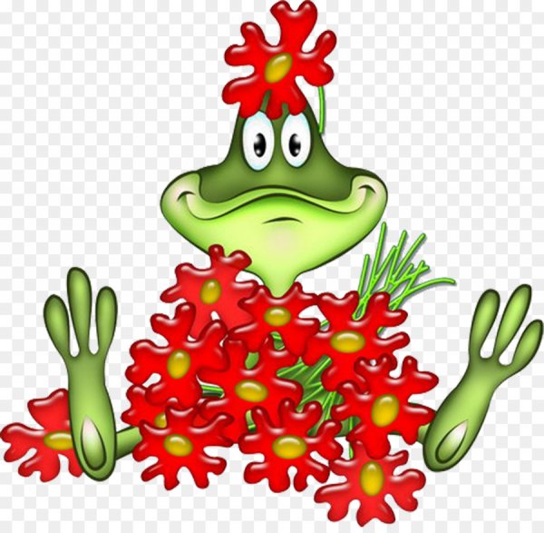 Лягушонок с цветами