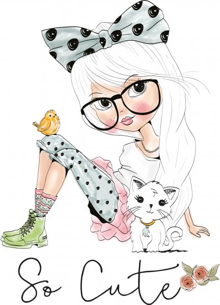 Мультяшные модные девушки