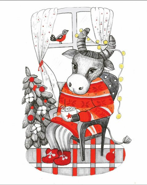 Новогодниеилююстрации Бычков