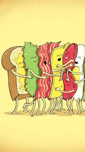 Прикольная еда мультяшная