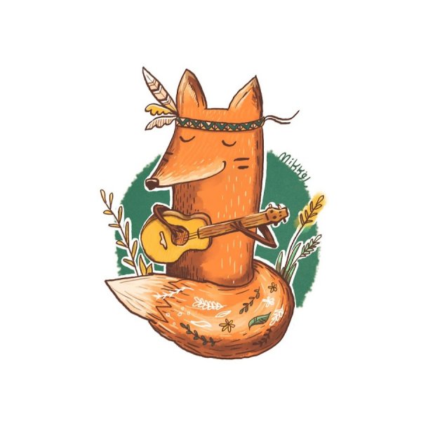 Лисичка прикольная рисунок