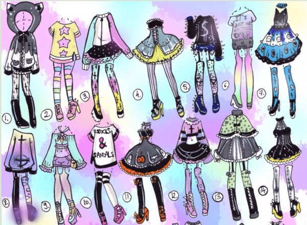 Идеи для нарядов для рисования