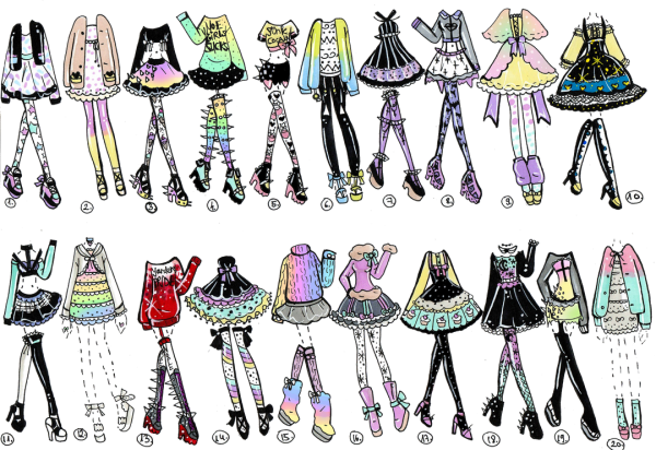 Идеи для рисования одежды