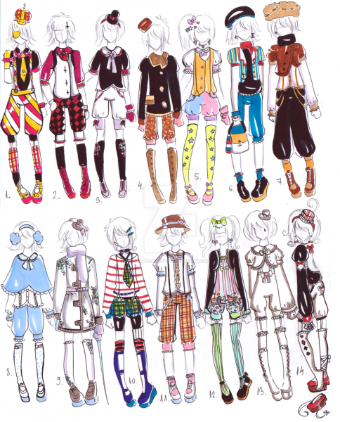 Одежда для рисования персонажей