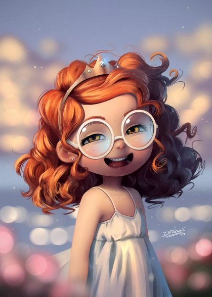 Девушка мультяшка