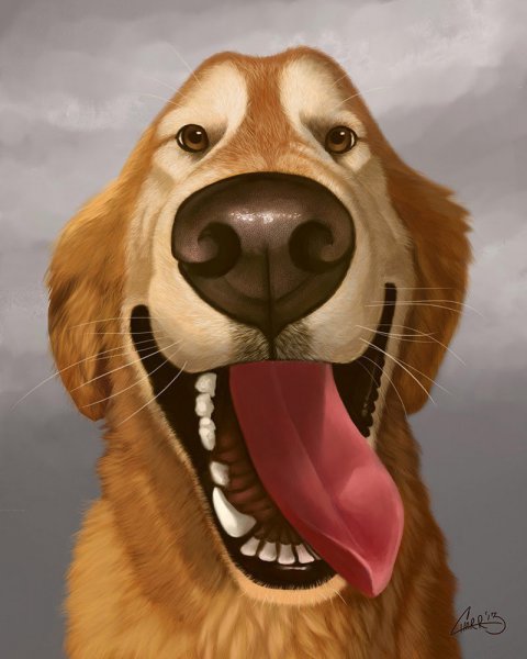 Шарж с собакой