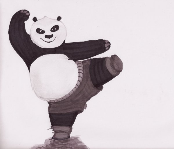Смешная Панда рисунок