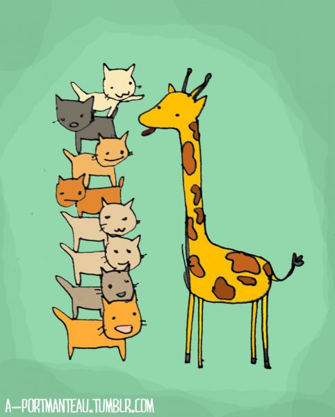 Иллюстрации с жирафиками