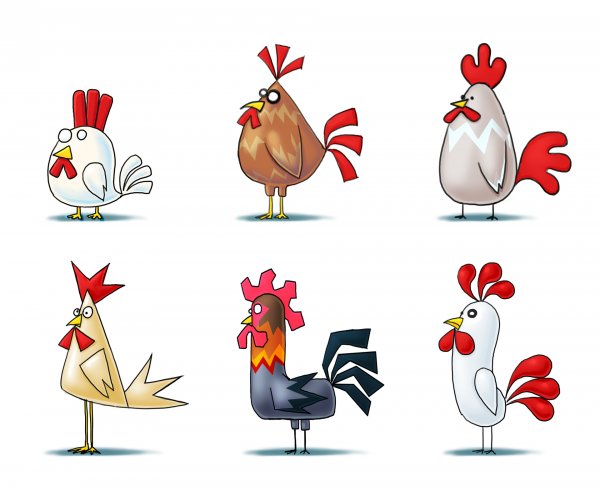 Курица мультяшная