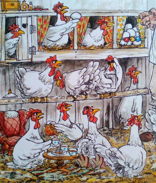 Петсон и Финдус курицы