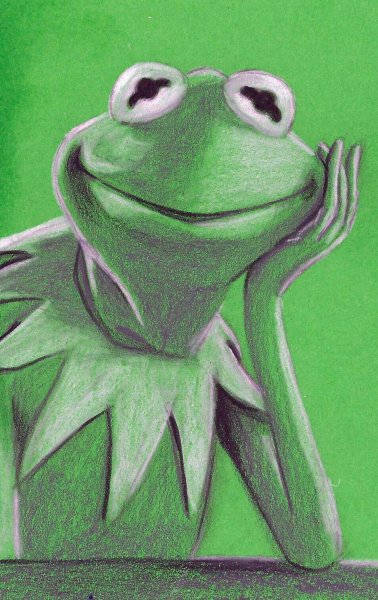 Лягушка прикольная рисованная