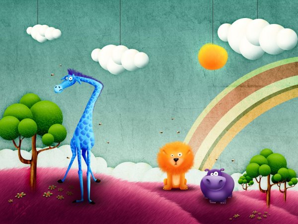 Яркие креативные обои