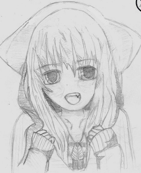 Прикольные аниме карандашом