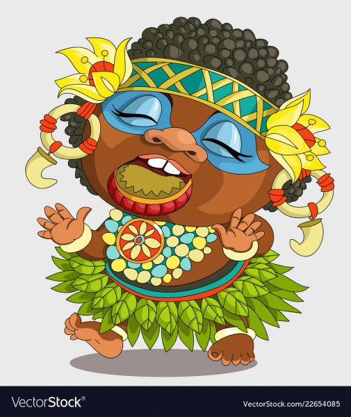 Папуасы мультяшные