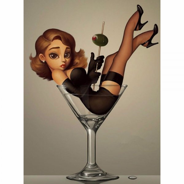 Девушка с бокалом