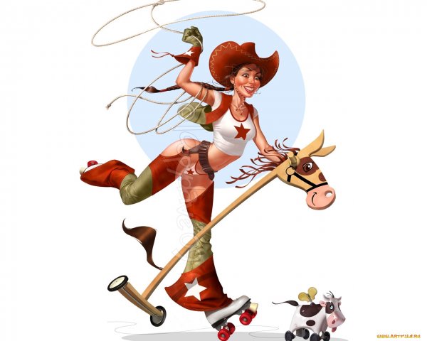 Смешная девушка рисунок