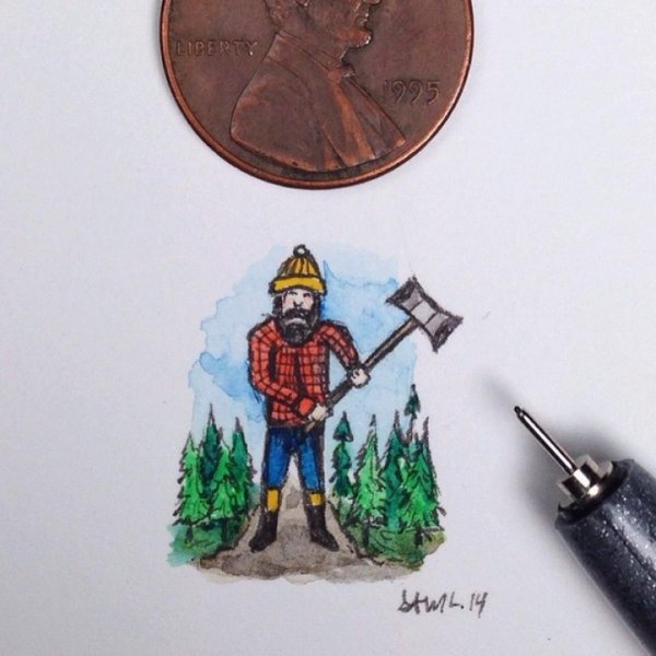 Миниатюрный рисунок военных