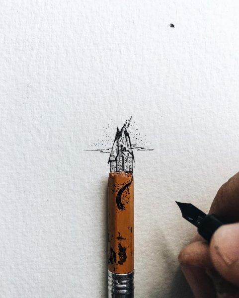 Миниатюрные рисунки ручкой