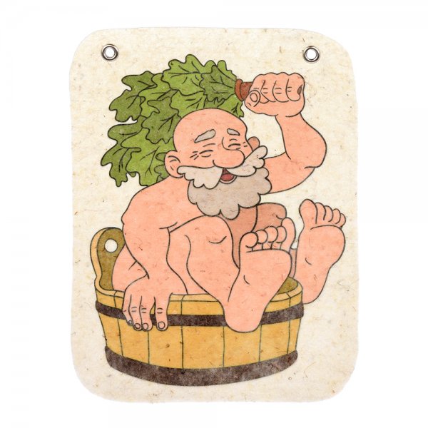 Панно войлочное "дед" 24,5*30,5 см "банные штучки", войлок 100%