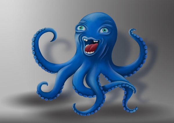 Синий осьминог