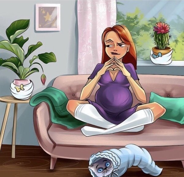 Смешная беременная