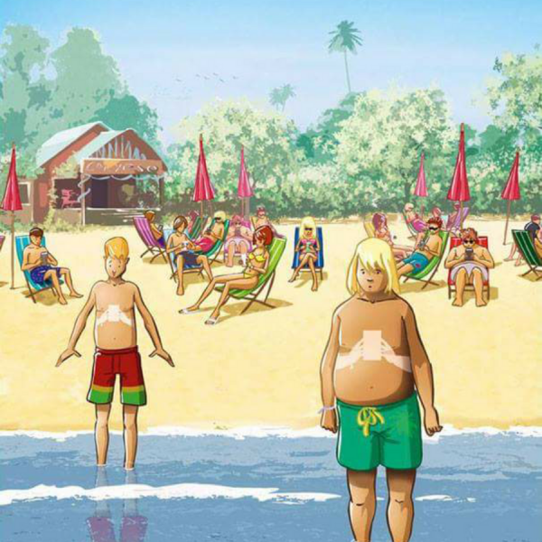 Карикатуры на пляже