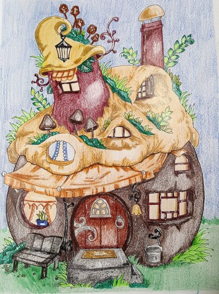 Сказочные домики рисование