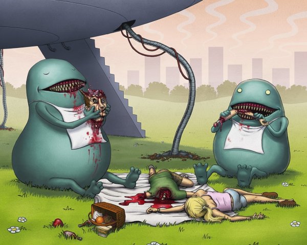 Инопланетяне карикатура