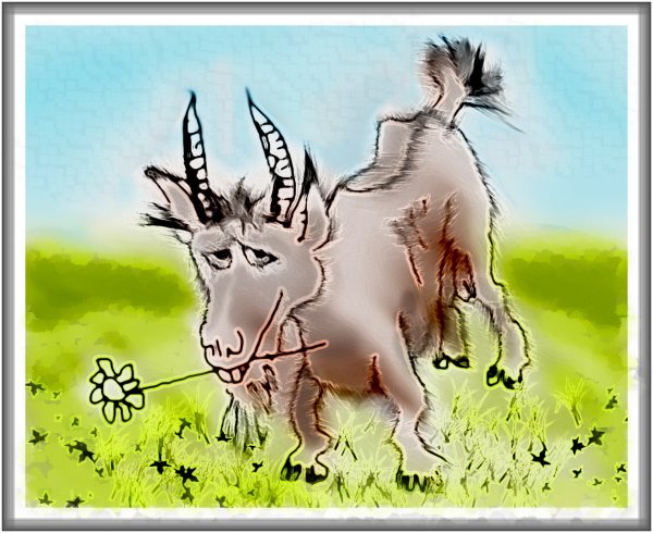 Открытка с козликами