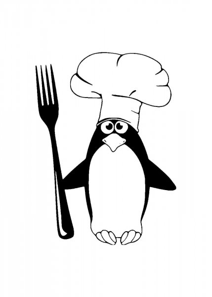 Повар трафарет