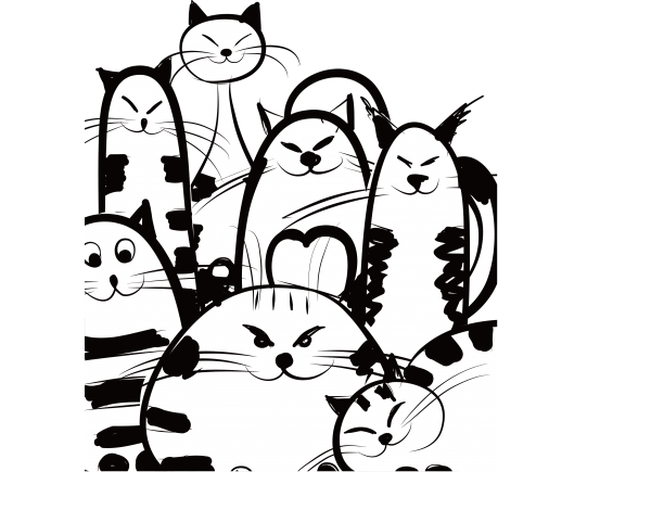 Смешные котики вектор