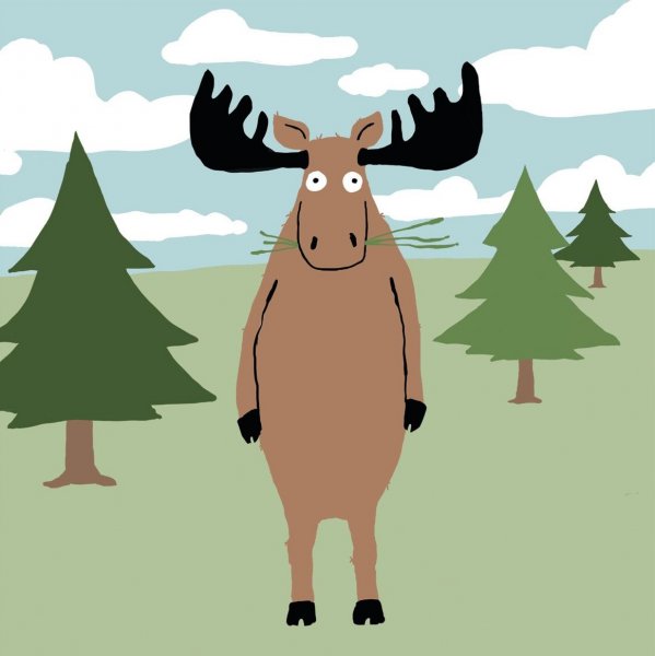Олень карикатура