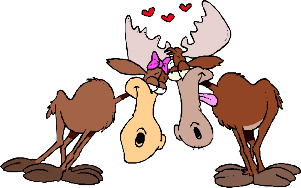 Смешной мультяшный лосенок