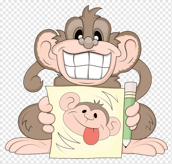 Прикольные рисунки обезьян