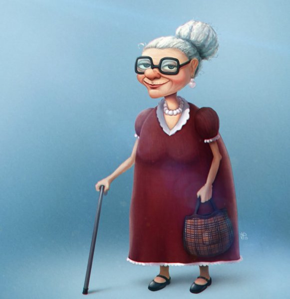 Старушка из мультфильма