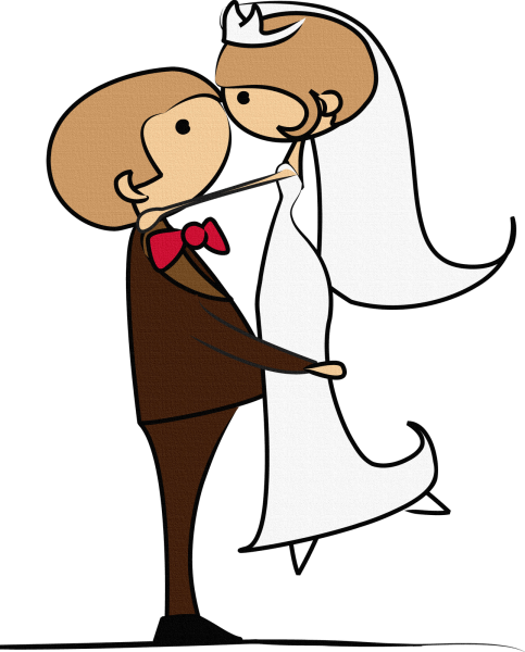 Жених и невеста мультяшные