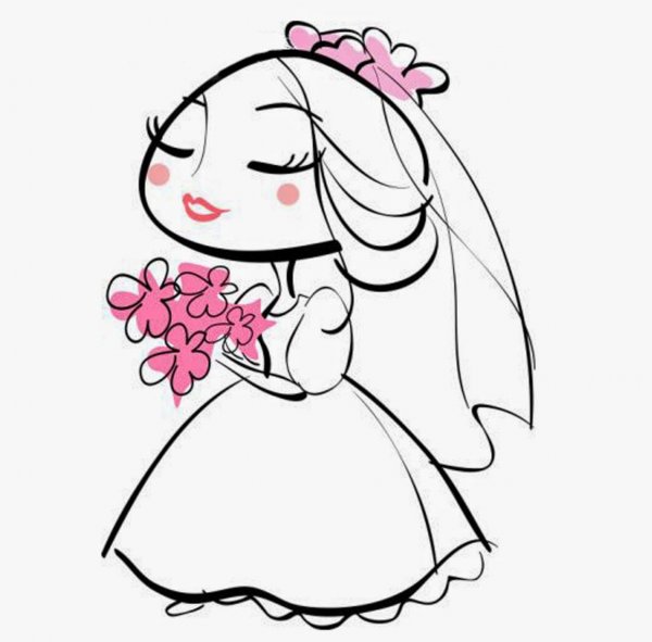 Невеста нарисованная