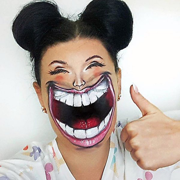 Веселый макияж на Хэллоуин