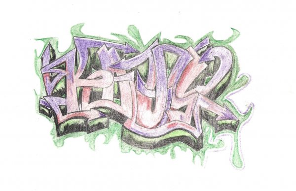 Граффити на бумаге карандашом
