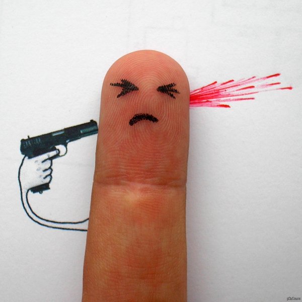 Прикольные рисунки на пальцах