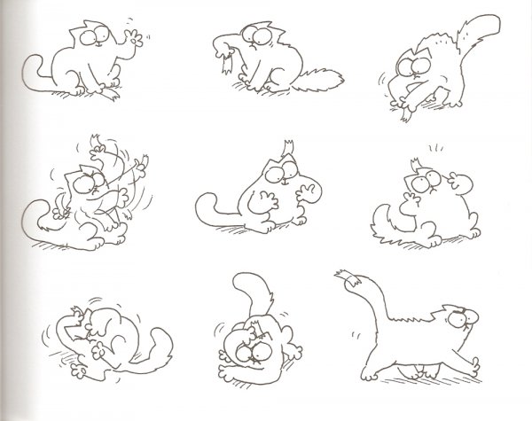 Рисунки для срисовки кот Саймон