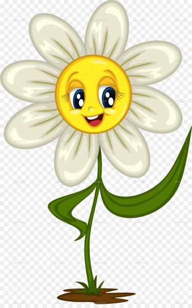 Цветочки мультяшные