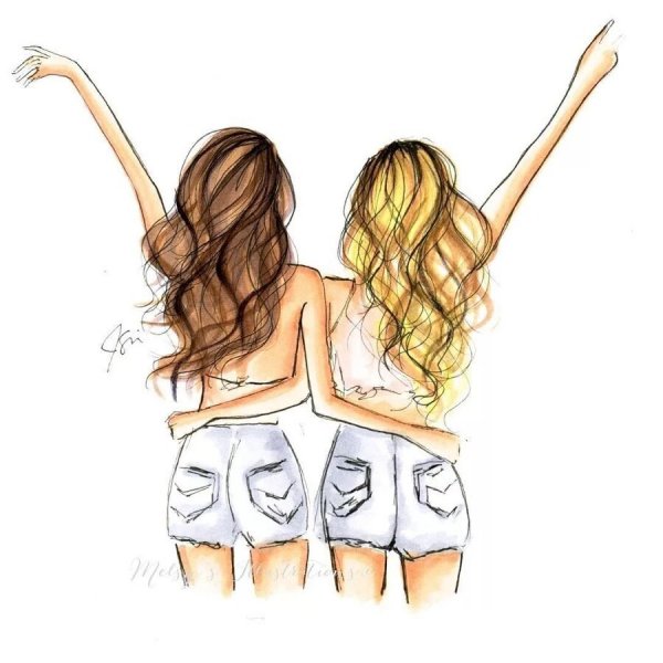 Подруги для срисовки