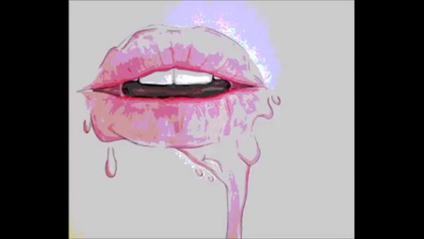 Губы арты карандашом