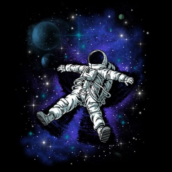 Космонавт в космосе арт