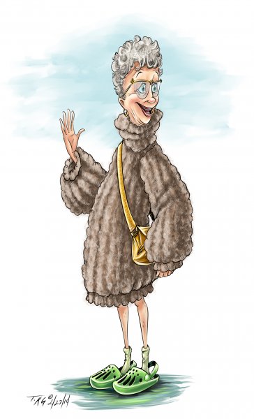 Старушка карикатура