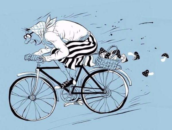 Веселый велосипедист