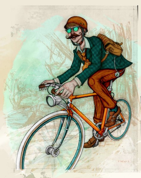 Веселый велосипедист