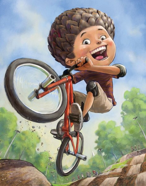 Велосипедист карикатура